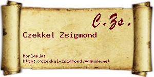 Czekkel Zsigmond névjegykártya