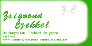zsigmond czekkel business card